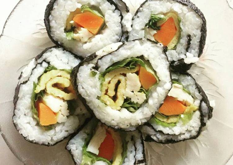 Resep Sushi sederhana / nasi gulung