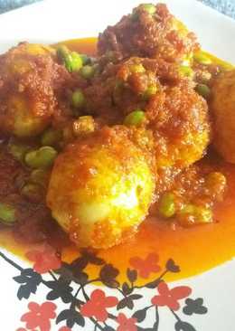 Telur balado edamame