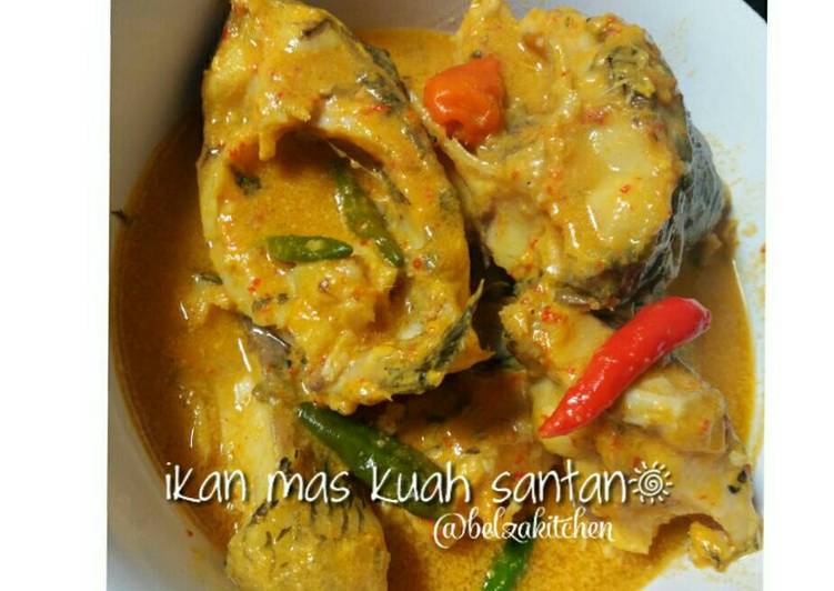 resep lengkap untuk Ikan mas kuah santan