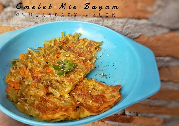 gambar untuk resep makanan Omelet Mie Bayam (mpasi16bln)