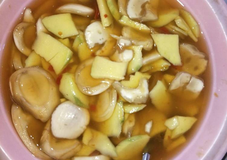 resep lengkap untuk Manisan mangga dan salak pedas