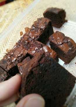 Chewy Sinny Brownies Mudah no mixer