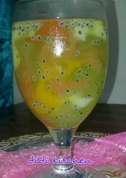 Es rumput Laut warna warni with selasih