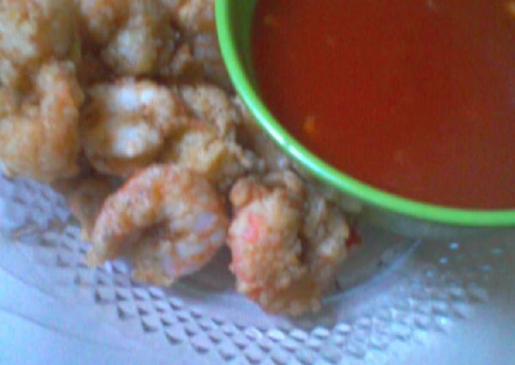 bahan dan cara membuat Udang goreng asam manis