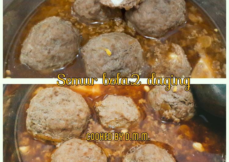 resep masakan Semur bola daging isi telor (menu batita)