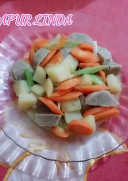 Tumis sayur Wortel Kentang Baso Ayam