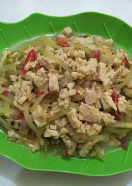 Tumis labu siam tempe