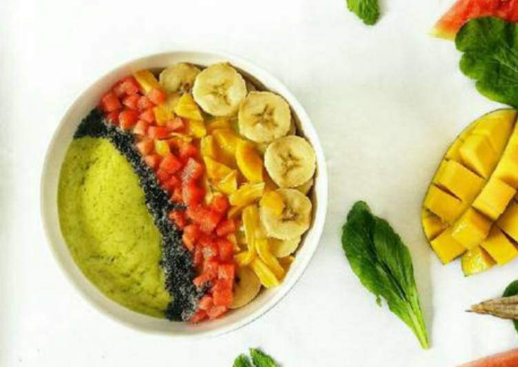 gambar untuk cara membuat Mango Green Smoothie