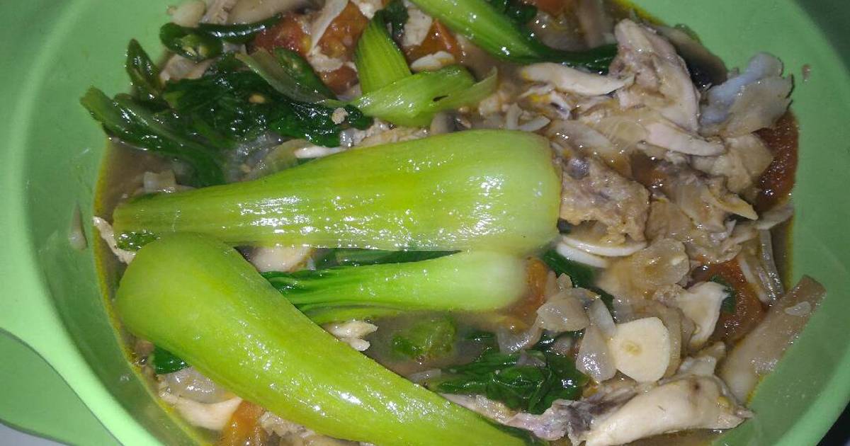 Resep Tumis pak choi ayam jamur sederhana ala hera lisdyani