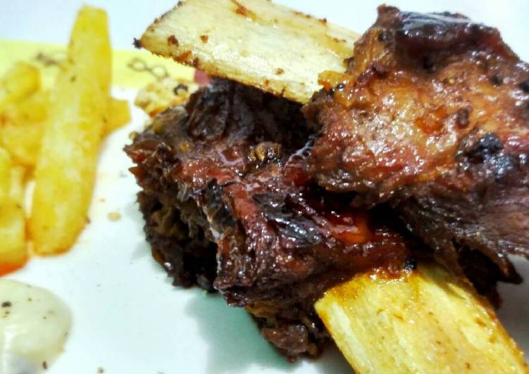 resep lengkap untuk Black pepper iga bakar madu