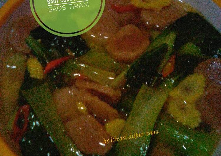 resep lengkap untuk Cah Pakcoy Baby Corn Pedas Saos Tiram