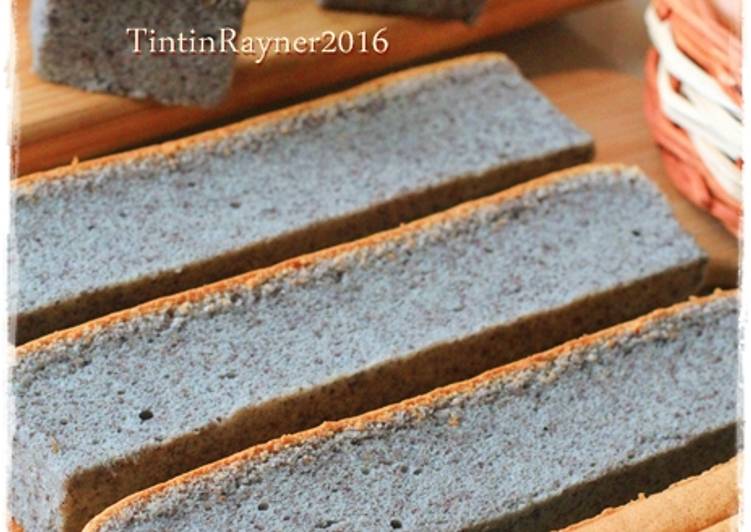 resep Ogura Cake Ketan Hitam Malaysian Cottoncake