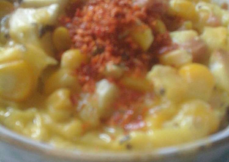 resep makanan Macaroni and Corn in Cup