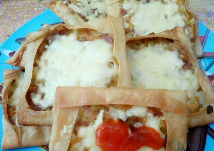 bahan dan cara membuat Martabak Mini Mozarella Seadanya