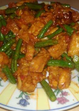 Tumis tempe pedas kemangi