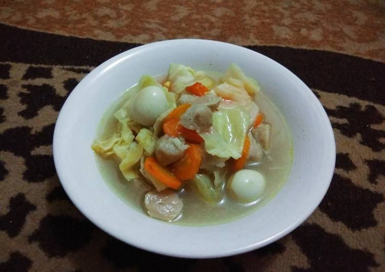 Resep Sop Bakso Sayuran