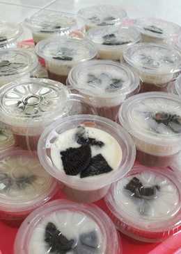 Puding susu oreo