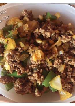 Daging Sapi cincang cah paprika