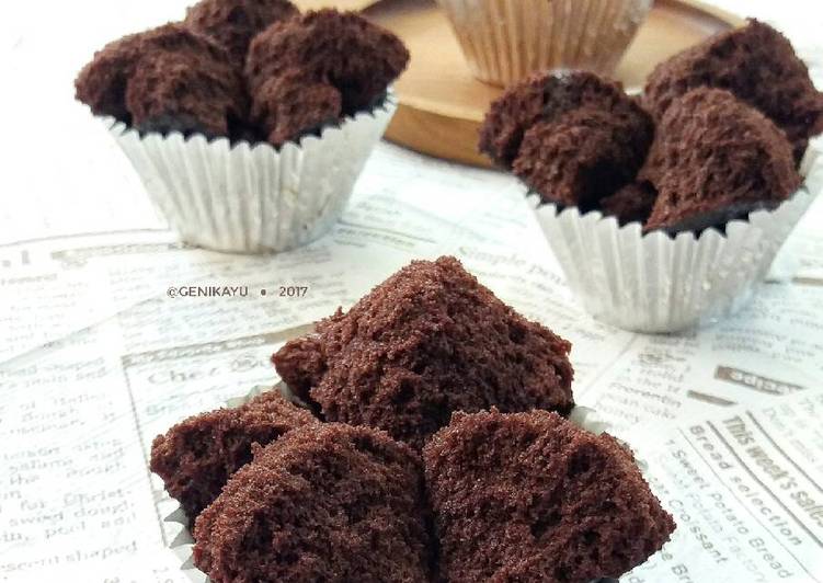 cara membuat Brownies Mekar Tepung beras (eggless)