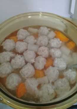 Sup baso ayam+ udang lobak