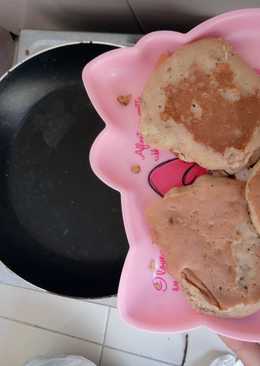 Pancake oatmeal diet mudah, pake teflon