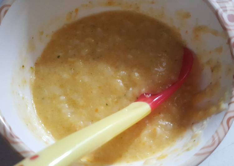 resep Bubur ikan kembung dengan jagung manis (MPASI 9 bln)