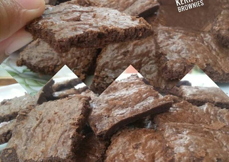 resep lengkap untuk Keripik Brownies Renyah (Brownie Chips)