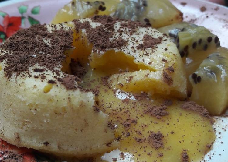 resep masakan Molten lava white chocolate