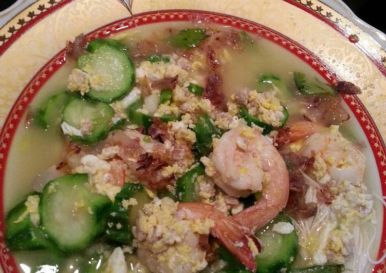 resep makanan Sop oyong misua tanpa msg