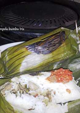 Nasi Bakar Isi Ati Ampela bumbu iris