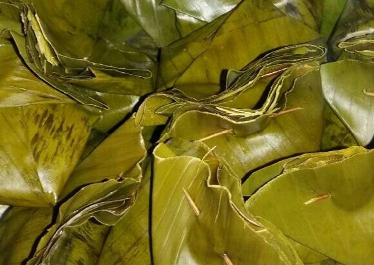 resep lengkap untuk Botok ikan teri pete cina