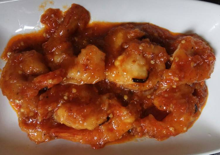 resep makanan Udang pedas (fire shrimp)