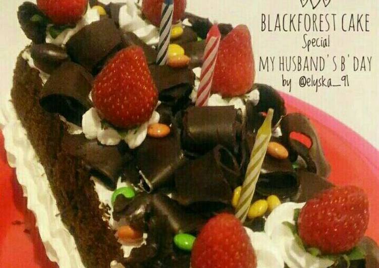 gambar untuk resep makanan Blackforest Cake Special My Husband's B'day