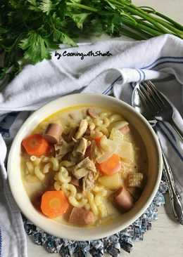 Milky Macaroni Chicken Soup