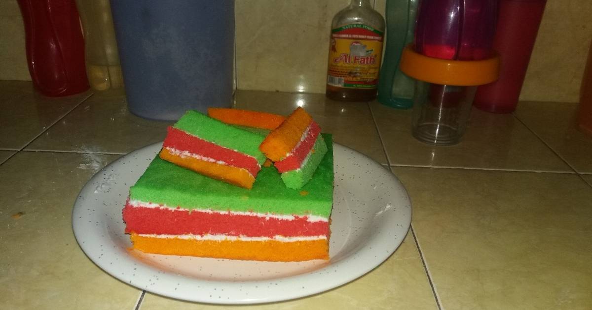Resep Resep rainbow cake ala bunda kharen