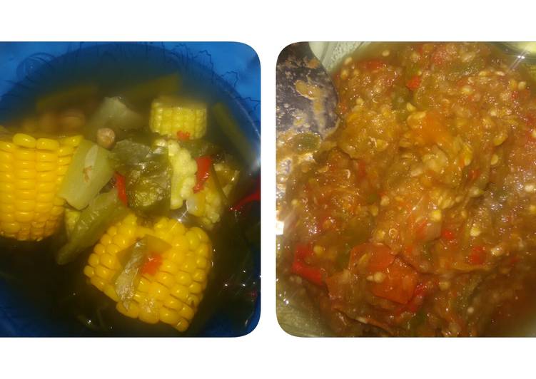 resep makanan Sayur asem seger+sambel terasi jeruk limau??