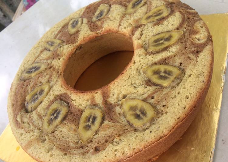 bahan dan cara membuat Bolu Pisang Baking Pan