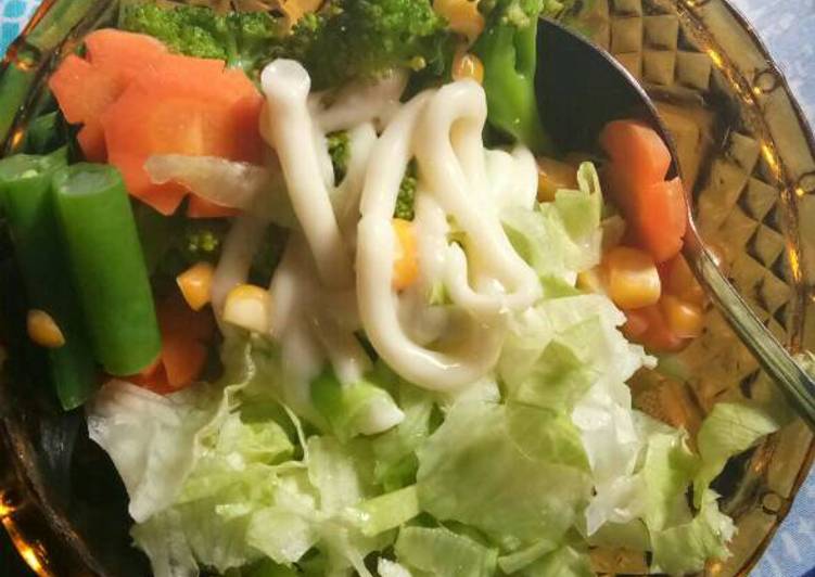 cara membuat Salad Sayur (Diet) ala chefMega