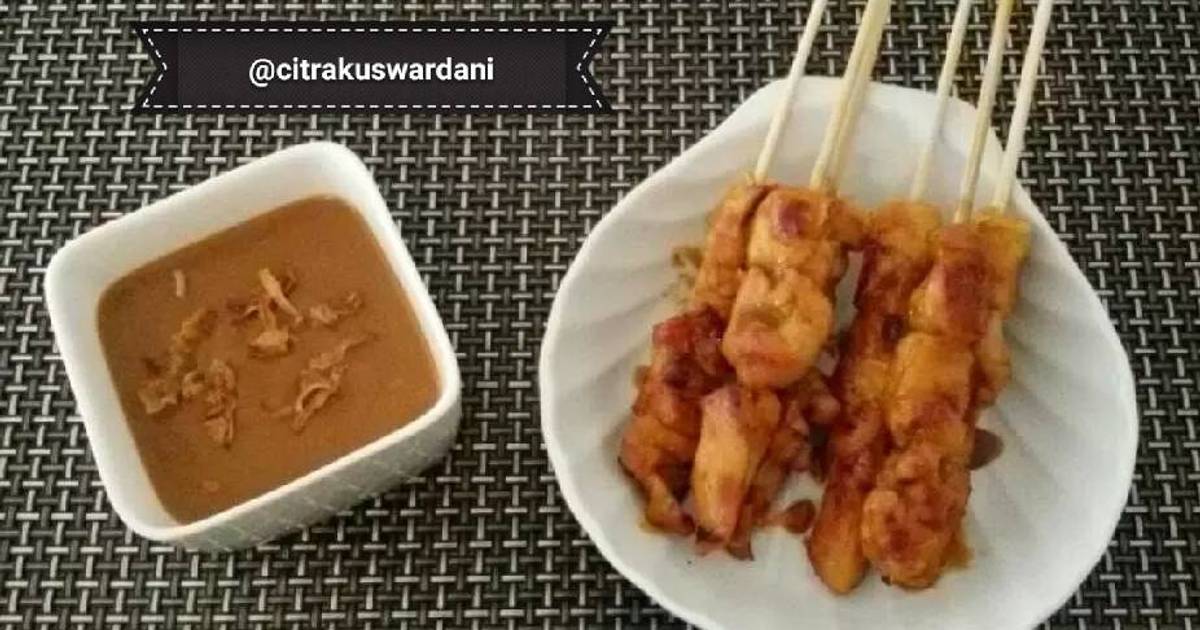 16 resep sate ayam bumbu selai kacang enak dan sederhana 