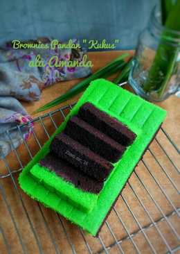 Brownies Pandan "Kukus" ala Amanda #PR_BrowniesDcc