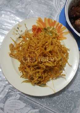 Jamur enoki crispy ala fe'