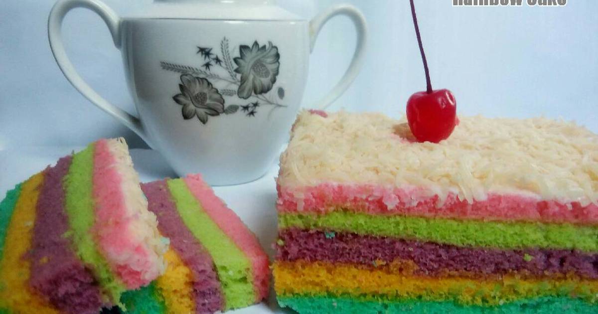 Resep rainbow cake Resep rainbow cake