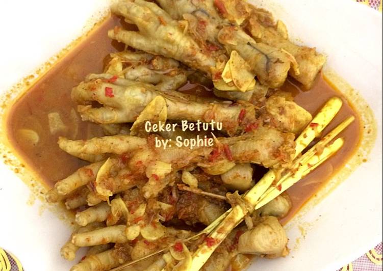 resep lengkap untuk Ceker Betutu