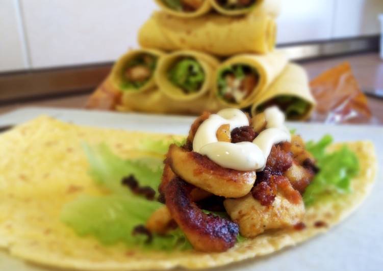 gambar untuk cara membuat Chicken Tortilla Wrap