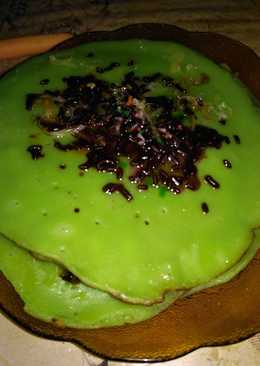 Kue lumpur nasi bentuk pancake