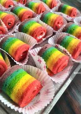 Rainbow Mini Roll Cake