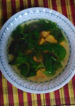 Sayur telo mix bayam bumbu kunci