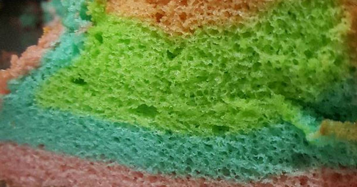 Resep Rainbow Chiffon Cake