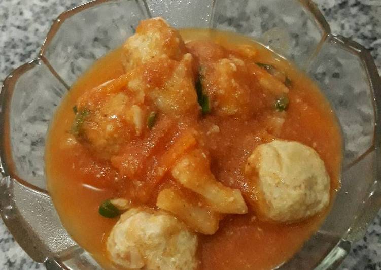 resep makanan Bola bola tuna saus padang (mpasi 12m+)