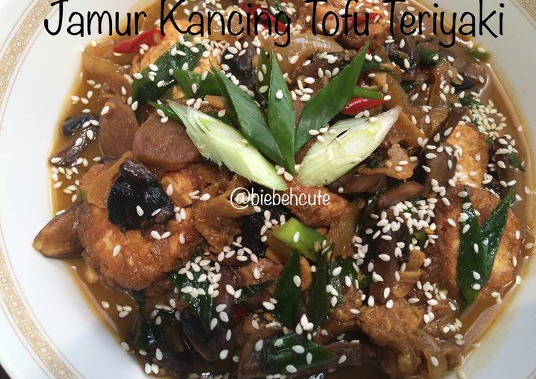 resep makanan Jamur Kancing Tofu Teriyaki